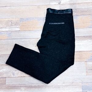 BRAX Charcoal stretch pants with faux leather band